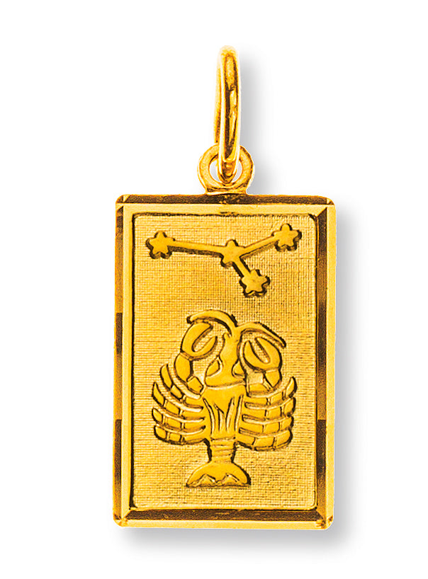 Anhänger Sternzeichen Krebs Gelbgold 750 H: 14mm / mit Sternbild