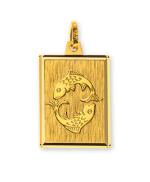 Anhänger Sternzeichen Fische Gelbgold 750 H: 19mm