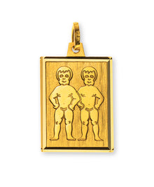 Anhänger Sternzeichen Zwillinge Gelbgold 750 H: 19mm