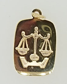 Anhänger Sternzeichen Waage Gelbgold 750 H: 16mm