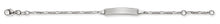 Bébé Bracelet Figaro 3+1 Weissgold 585 mit Gravurplatte rechteckig lang