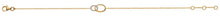 Bracelet Doppel-Oval Gelbgold 750, 8x14mm, mit 13 Brillanten H SI ct.