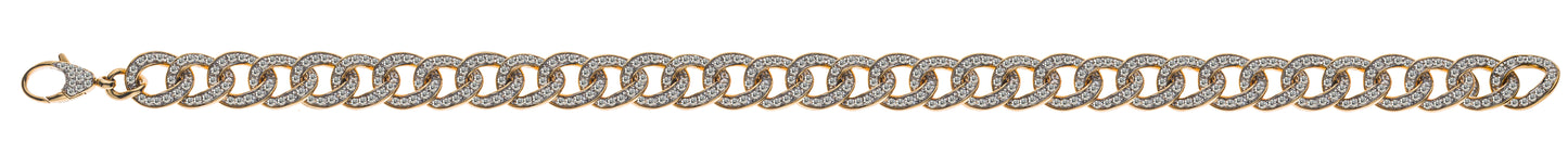 Armband Panzer Gelbgold 750 mit 570 Brillanten H SI ct.