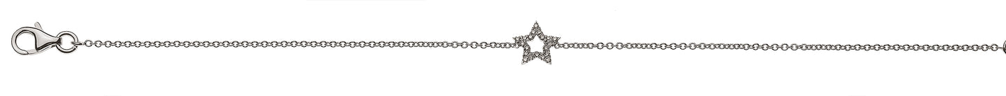 Bracelet 'Stern' Weissgold 750 mit 20 Brillanten H SI ct.