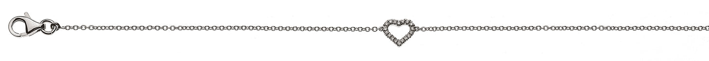 Bracelet 'Herz' Weissgold 750 mit 18 Brillanten H SI ct.