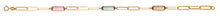 Bracelet Gelbgold 750, mit Farbsteine