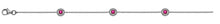 Armband Weissgold 750, mit 3 Rubinen und 48 Brillanten H SI 0.13ct.