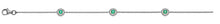 Armband Weissgold 750, mit 3 Smaragden und 48 Brillanten H SI 0.13ct.