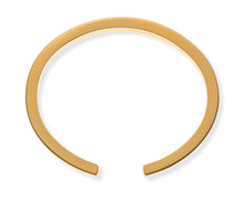 Armreif Gelbgold 750, poliert, flexibel, quadratisches Profil, 4x4mm Innendurchmesser 50x58mm, Handarbeit
