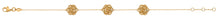 Bracelet "Rose" Gelbgold 750, mit Zwischenösen bei 17cm und 18cm