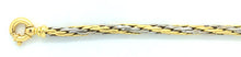 Armband Bicolor (Gelb-/Weissgold) 750 Handarbeit satiniert/poliert Kordel