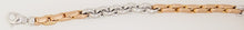 Armband Bicolor (Rot-/Weissgold) 750 Handarbeit Ankerteile RG satiniert Erbsteile WG poliert