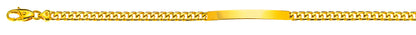 Panzer ID-Armband geschliffen Gelbgold 375