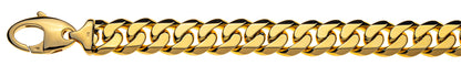 Panzer Bracelet geschliffen Gelbgold 750