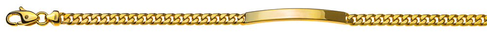 Panzer ID-Armband geschliffen Gelbgold 375