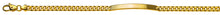 Panzer ID-Armband geschliffen Gelbgold 375
