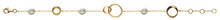 Bracelet Gelbgold 750, mit Perlen und Gold Elementen