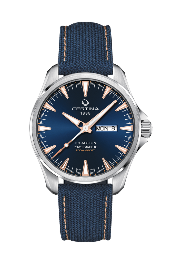 DS Action Day Date Powermatic 80 blau