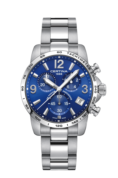 DS Podium Chronograph 1/10 sec blau