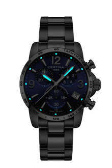 DS Podium Chronograph 1/10 sec blau