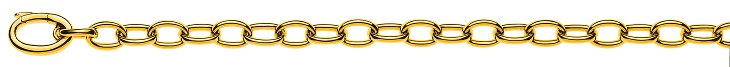 Collier Anker oval Gelbgold 750 Handarbeit