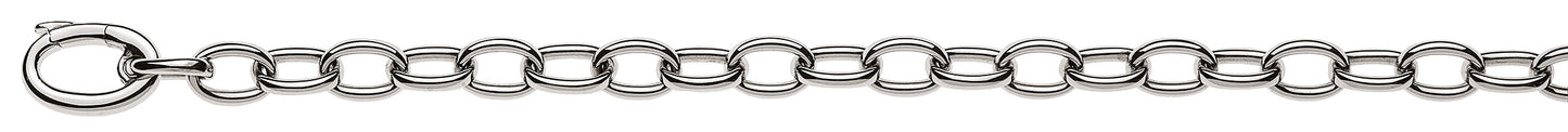 Collier Anker oval Weissgold 750 Handarbeit x 8.8mm