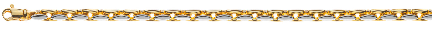 Collier Anker fantasie Bicolor (Gelb/Weissgold) 750, 1 x Gelbgold & 1 x Weissgold