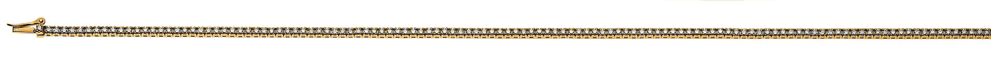 Collier Tennis Gelbgold 750 mit 288 Brillanten H SI ct.