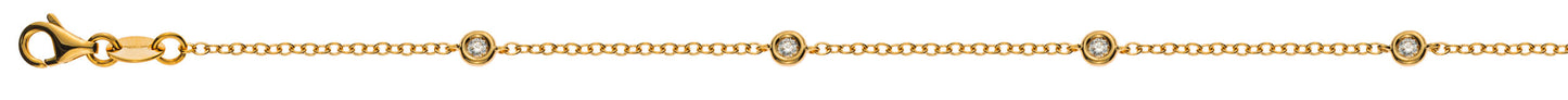 Collier Gelbgold 750 mit 11 Brillanten H SI 0ct.