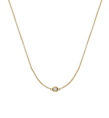 Collitaire Spiegelanker Gelbgold 750 mit 1 Brill. H SI Zargenfassung