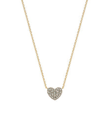 Colliers Gelbgold 750 Rundanker, mit integriertem Pavé-Herzanhänger 9x8mm 18 Brillanten ct.