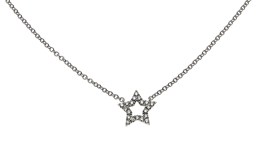 Collier 'Stern' Weissgold 750 mit 20 Brillanten H SI ct.