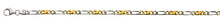 Carrera/Figaro Bracelet poliert/satiniert Bicolor (Gelb-/Weissgold) 750
