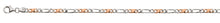 Carrera/Figaro Bracelet poliert/satiniert Bicolor (Rot-/Weissgold) 750