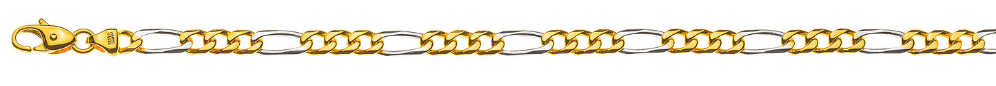 Collier Figaro Bicolor (Gelb-/Weissgold) 750