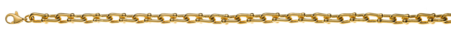 Collier Gelbgold 750, fantasie, halbmassiv