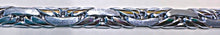 Collier Weissgold 750 Handarbeit Panzerartiges Muster satiniert/poliert
