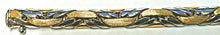 Collier Bicolor (Gelb-/Weissgold) 750 Handarbeit Panzerartiges Muster GG satiniert WG poliert
