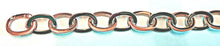 Collier Bicolor (Rot-/Weissgold) 750 mit 1 Brillant H SI 0.03 Anker oval, Carré-Draht, poliert, Handarbeit