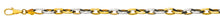 Navette messerschliff Bicolor (Gelb-/Weissgold) 750, halbmassiv 7.0x