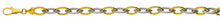 Navette runddraht Bicolor (Gelb-/Weissgold) 750, halbmassiv 7x15mm