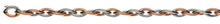 Collier Navette Bicolor (Rot-Weissgold) 750 Handarbeit poliert, Runddraht, Glieder verdreht