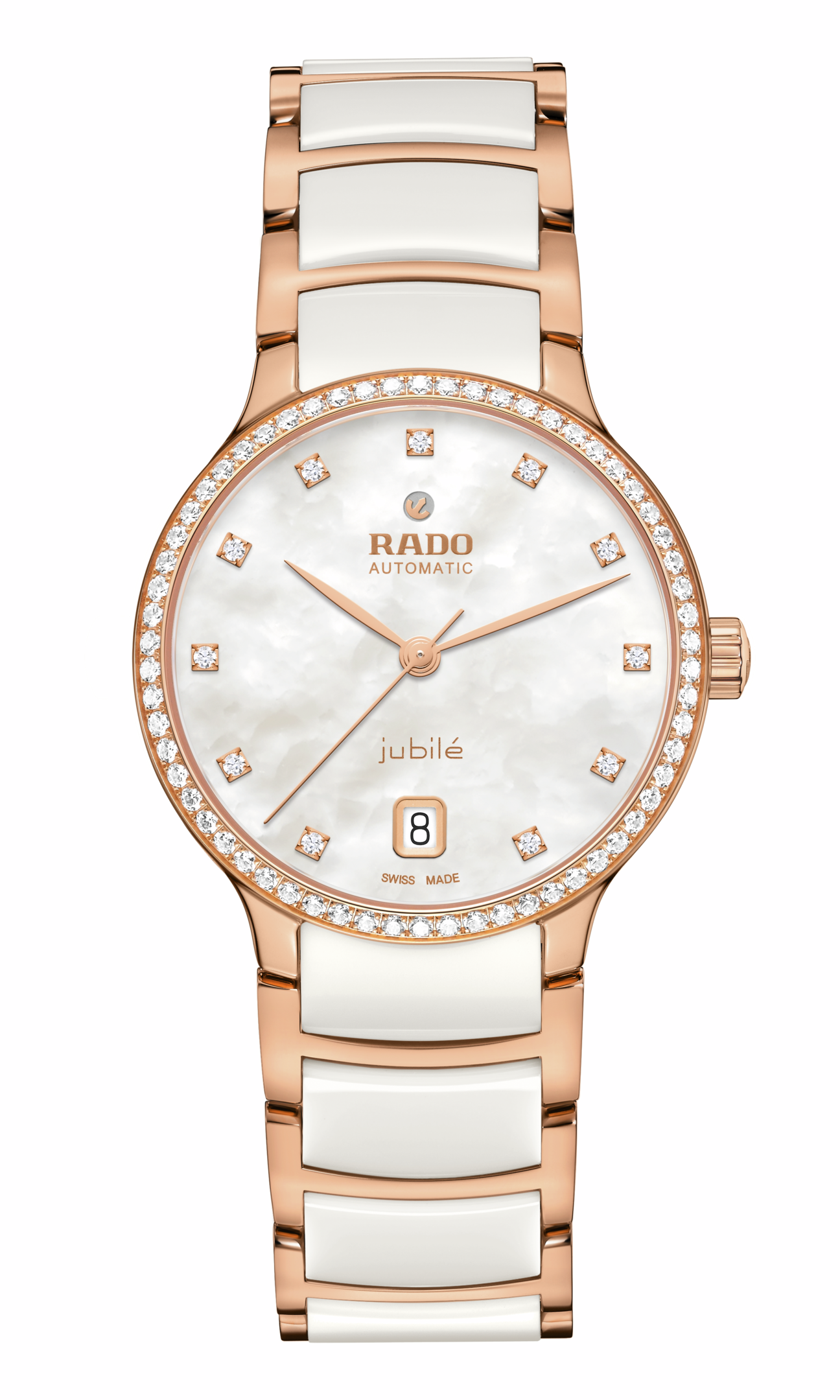 M Uhr Centrix rosa A,SJ weiss-R30230902