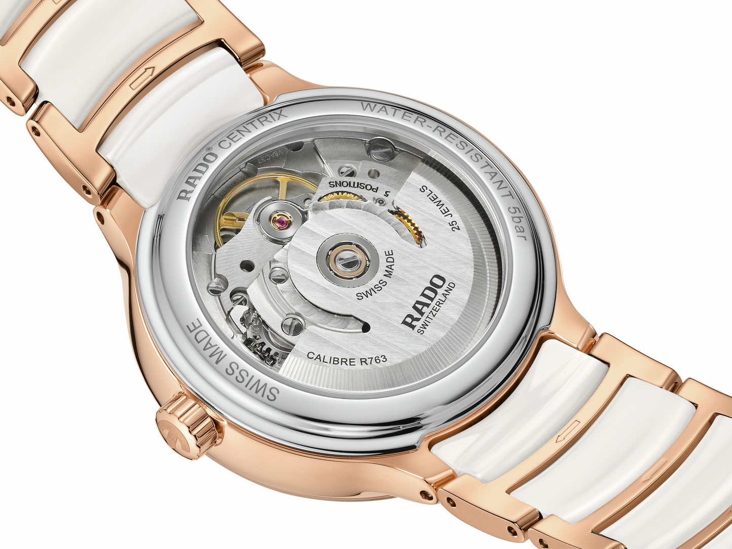 M Uhr Centrix rosa A,SJ weiss-R30230902