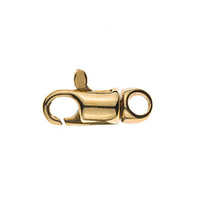 Karabiner Gelbgold 750, 12 x 4mm, 0.8gr drehbar rund