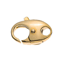 Karabiner Gelbgold 750, 13x7mm, ca. 1.6gr, verstiftet, oval
