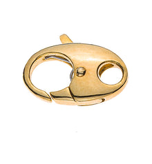 Karabiner Gelbgold 750, 15x9mm, ca. 2.5gr, verstiftet, oval