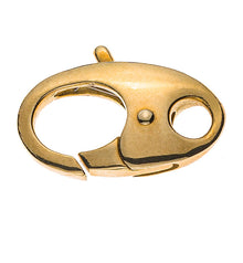 Karabiner Gelbgold 750, 20x11mm, ca. 5.4gr, verstiftet, oval