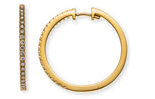 Kreolen Gelbgold 750 mit 42 Brillanten H SI Total mit Scharnier