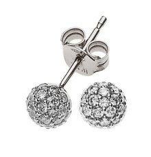 Diamantohrringe Weissgold 750 Kugeln mit 72 Brill. H SI ct.